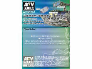 afv club stiker ac35201 STICKERS pour la simulation de Pares-brise/Détecteurs/Capteurs/Ecrans sur véhicules