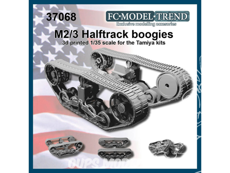 FC MODEL TREND accessoire militaire résine 37068 Boogies M2/3 Halftrack Tamiya 1/35