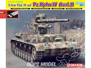 Dragon maquette militaire 6829 88mm FlaK 36 auf Pz.Kpfw.IV Ausf.H avec chenilles Magic Track 1/35