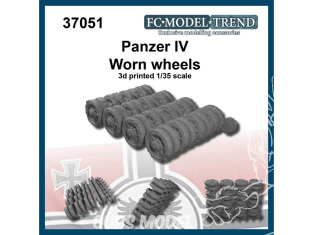 FC MODEL TREND accessoire militaire résine 37051 Roues usées Panzer IV 1/35