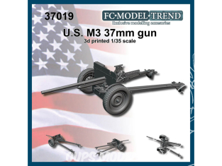 FC MODEL TREND accessoire résine 37019 Canon US M3 37mm Gun 1/35