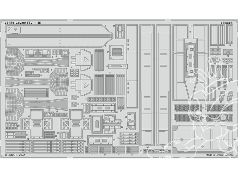 Eduard photodecoupe militaire 36489 Amélioration Coyote TSV Hobby Boss 1/35