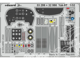 Eduard photodécoupe avion 32998 Amélioration Yak-9T Icm 1/32