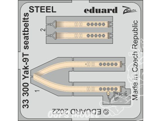 Eduard photodécoupe avion 33300 Harnais métal Yak-9T Icm 1/32