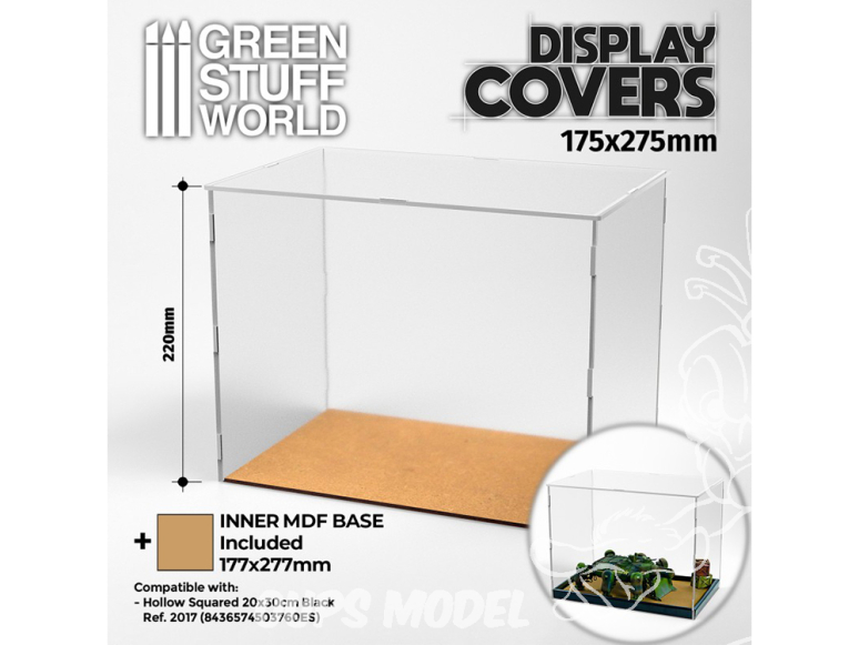 Green Stuff 506944 Vitrine ouverte 150x250mm (22cm de haut)