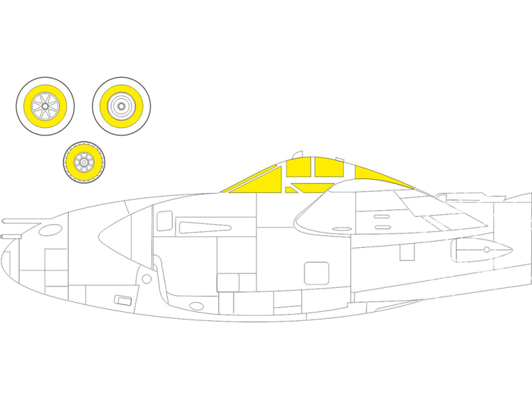 Eduard Express Mask EX883 P-38J Tamiya 1/48
