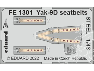 EDUARD photodecoupe avion FE1301 Hanrias métal Yak-9D Zvezda 1/48