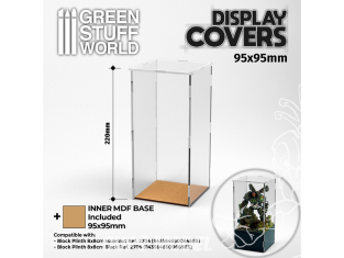 Green Stuff 506999 Vitrine ouverte 95x95mm (22cm de haut)