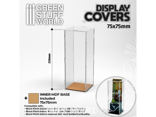 Green Stuff 506982 Vitrine ouverte 75x75mm (22cm de haut)