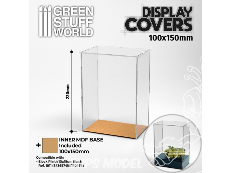 Green Stuff 506937 Vitrine ouverte 100x150mm (22cm de haut)