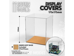 Green Stuff 506968 Vitrine ouverte 175x175mm (22cm de haut)