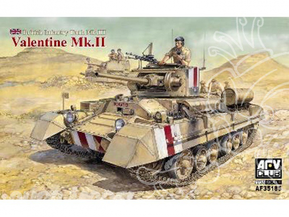 Afv Club maquette militaire 35185 CHAR MOYEN BRITANNIQUE VALENTINE Mk.II 1/35