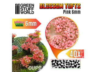 Green Stuff 508368 Touffes de Fleurs 6mm Auto-Adhésif ROSE