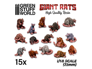 Green Stuff 508696 Set en résine RATS GÉANTS 1/48 1/35