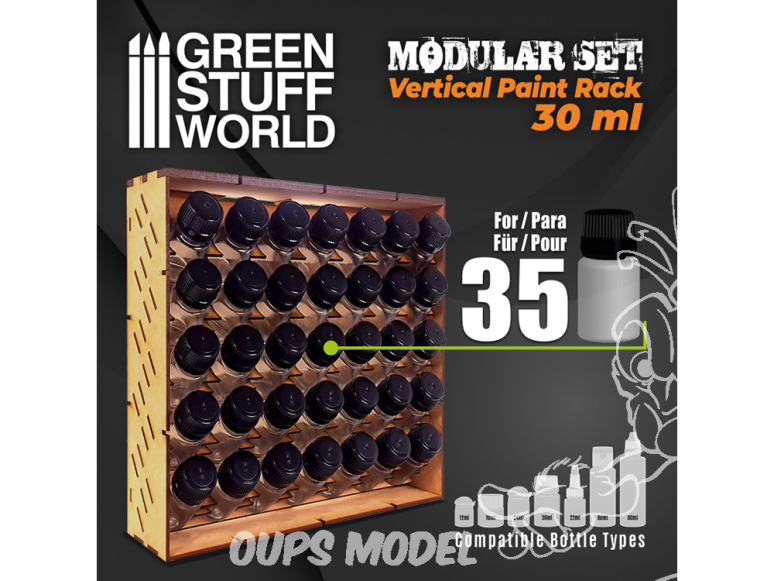 Green Stuff 507422 Présentoir Modulaire pour Peinture - VERTICAL 30ml