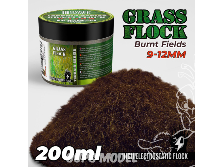 Green Stuff 506661 Herbe Statique 9-12mm BURNT FIELDS 200ml