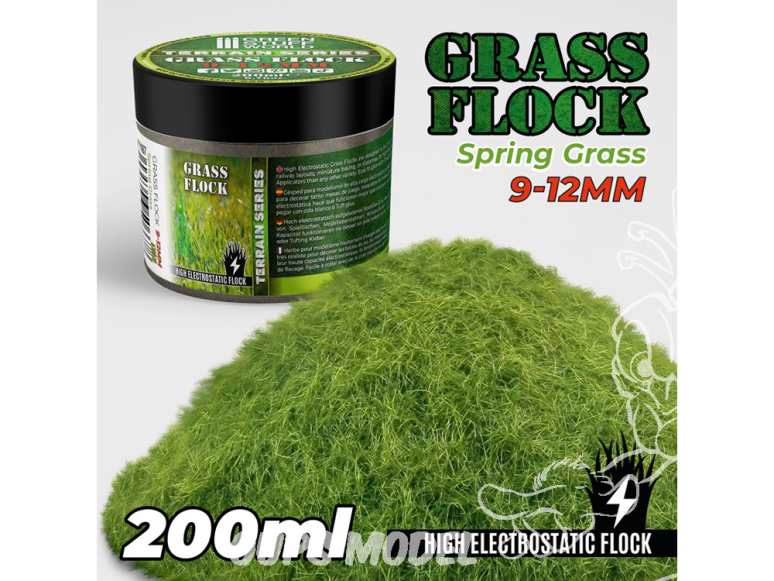 Green Stuff 506678 Herbe Statique 9-12mm HERBE DE PRINTEMPS 200ml