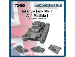 FC MODEL TREND maquette résine 72460 A11 Matilda Mk.I 1/72