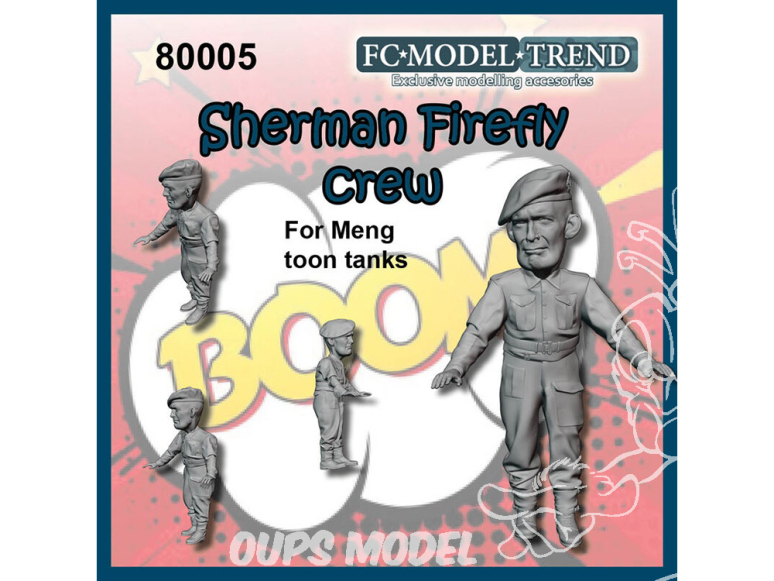 FC MODEL TREND figurine résine 80005 Equipage Sherman Firefly Toon Meng