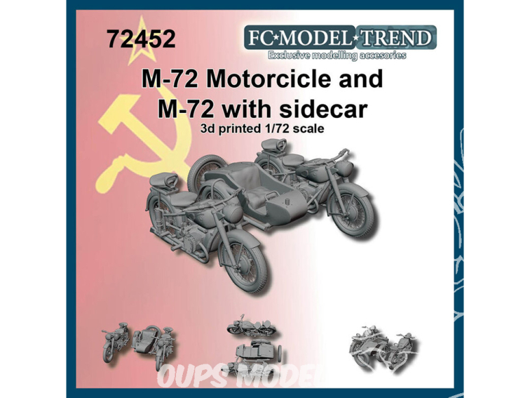 FC MODEL TREND maquette résine 72452 Moto M-72 & Moto M-72 avec Sidecar 1/72