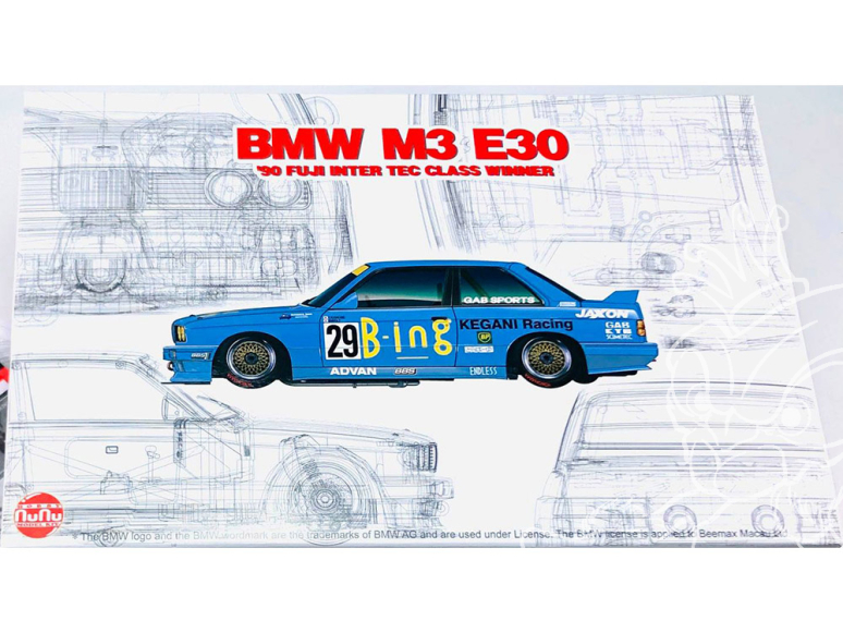NuNu maquette voiture de Piste PN24019 BMW M3 E30 1990 Fuji inter tec class winner 1/24