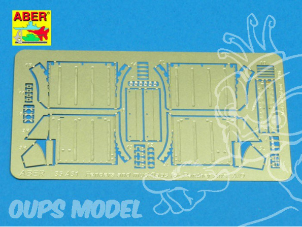 Aber 35A031 Front fenders pour Panther Ausf.A/D 1/35