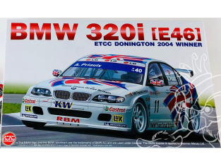 NuNu maquette voiture de Piste PN24033 BMW 320i (E46)cETCC Donington 2004 Winner 1/24