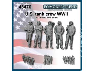 FC MODEL TREND figurine résine 48476 Equipage de char US WWII 1/48