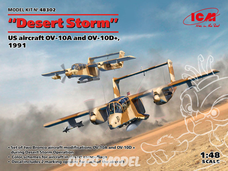 Icm maquette avion 48302 Desert Storm OV-10A et OV-10D+ 1991 1/48