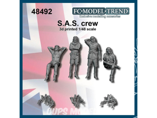 FC MODEL TREND figurine résine 48492 Equipage SAS WWII 1/48