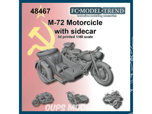 FC MODEL TREND maquette résine 48467 Moto avec Sidecar M-72 1/48