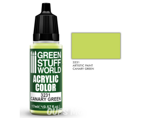 Green Stuff 3231 Couleur Acrylique VERT CANARI 17ml