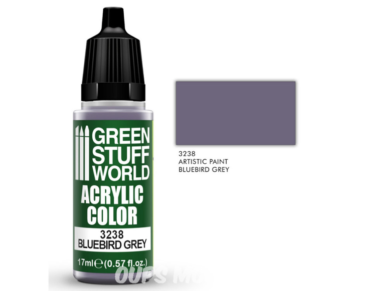 Green Stuff 3238 Peinture Couleur Acrylique GRIS BLUEBIRD 17ml