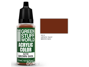 Green Stuff 3219 Peinture Couleur Acrylique PEAU BRUNE 17ml