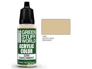 Green Stuff 3209 Peinture Couleur Acrylique PARCHEMIN 17ml