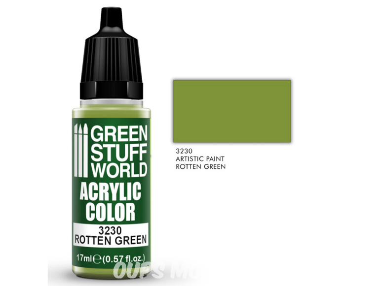 Green Stuff 3230 Peinture Couleur Acrylique VERT POURRI 17ml