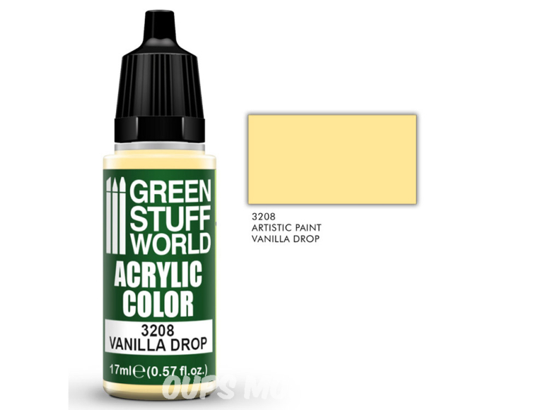 Green Stuff 3208 Peinture Couleur Acrylique GOUTTE DE VANILLE 17ml
