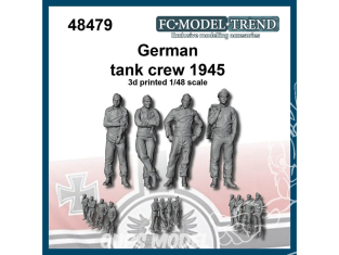 FC MODEL TREND figurine résine 48479 Equipage de char Allemand 1945 1/48