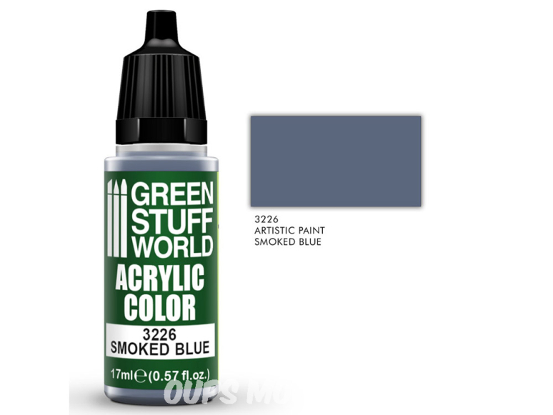 Green Stuff 3226 Peinture Couleur Acrylique BLEU FUME 17ml