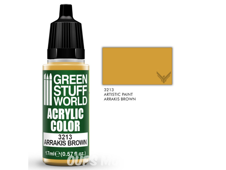 Green Stuff 3213 Peinture Couleur Acrylique MARRON D'ARRAKIS 17ml