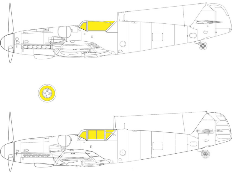 Eduard Express Mask JX291 Messerschmitt Bf 109G-6 Border Model 1/35