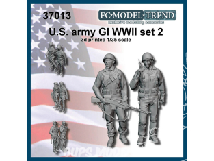 FC MODEL TREND figurine résine 37013 Soldats US Army GI WWII Set 2 1/35