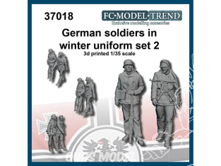 FC MODEL TREND figurine résine 37018 Soldats Allemands en uniforme hiver WWII Set 2 1/35