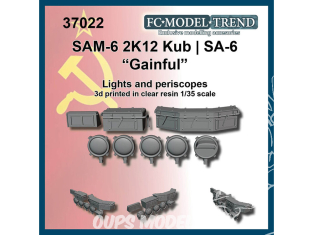 FC MODEL TREND accessoire résine 37022 Feux et periscopes Sam-6 2K12 Kub 1/35