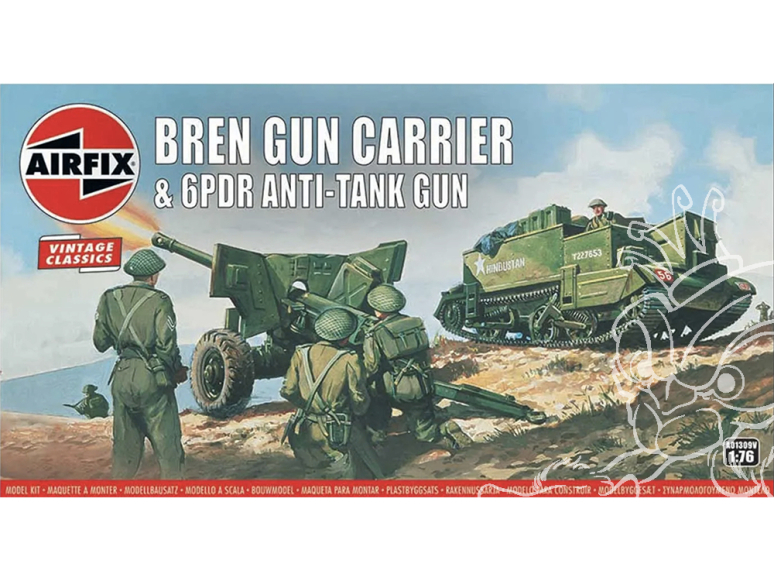 Airfix maquette militaire A01309V Porte-canon Bren et canon antichar 6PDR 1/76