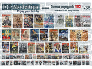 FC MODEL TREND accessoire diorama 35351 Affiches propagande Allemande 1943 1/35