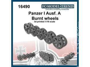 FC MODEL TREND accessoire résine 16490 Roues brulées Panzer I Ausf.A 1/16
