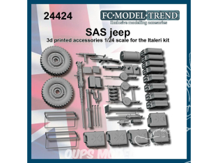 FC MODEL TREND accessoire résine 24424 Amélioration SAS Jeep Italeri 1/24