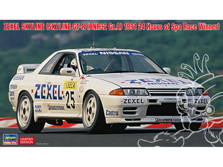 Hasegawa maquette voiture 20565 ZEXEL Skyline Skyline GT-R BNR32 Gr.A Vainqueur des 24 Heures de Spa 1991 1/24