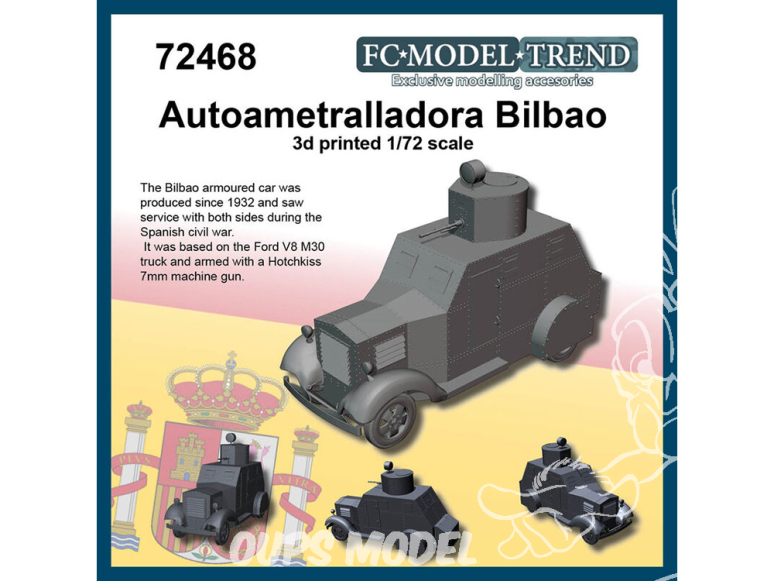 FC MODEL TREND maquette résine 72468 Automitrailleuse Bilbao 1/72